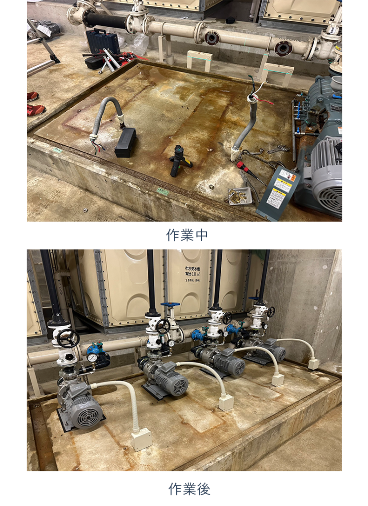 京都市営団地　揚水ポンプ更新工事 | の施工後の画像